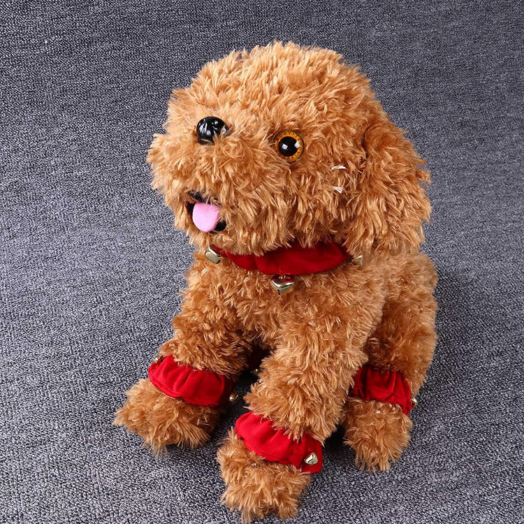 Jingle Bells Pet Red Plush Collar and Anklet Set