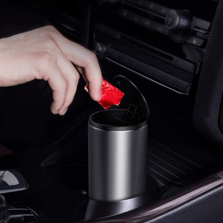 Portable Car Cup-holder Mini Car Trash Can with Lid